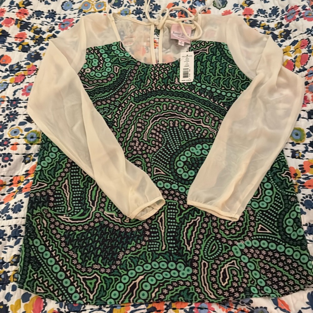 Romeo & Juliet sheer printed blouse